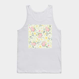 Cute dainty modern watercolor floral pattern Tank Top